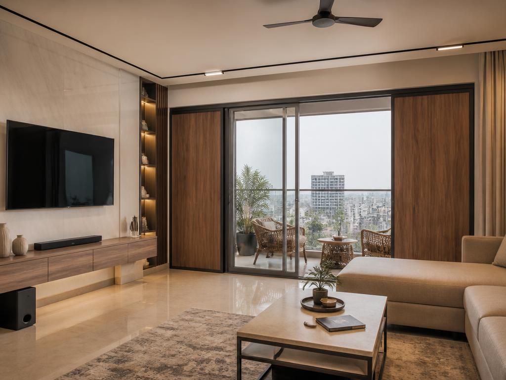 Sliding Profile Door — Living Room & Balcony | Best profile doors shop in Vijayawada